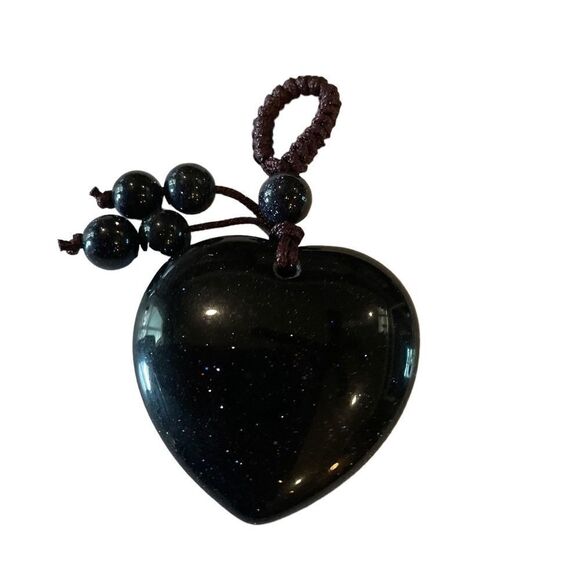 Gorgeous Bluestone Heart Charm - Picture 1 of 2